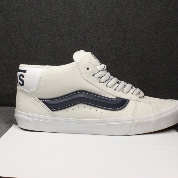 VANS Knu Skool Mid White Black RARE Version Skateboard Shoes Mens Size 10.5 - Picture 7 of 11